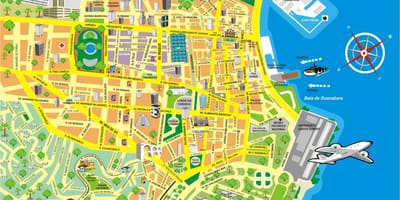 Kort af áhugaverðum Rio de Janeiro