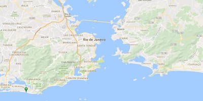 Kort af ströndinni Barra da Tijuca