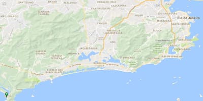 Kort af ströndinni Barra de estrada de ubatiba