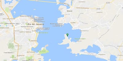 Kort af ströndinni Jurujuba