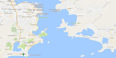 Kort af ströndinni rio de janeiro