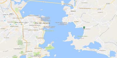 Kort af ströndinni Sao Francisco