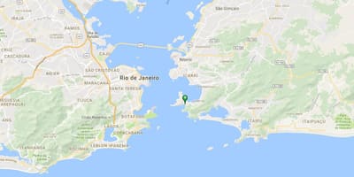 Kort af ströndinni sterka hlið Rio Branco